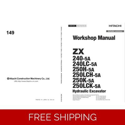 HITACHI ZX240-5A, ZX250-5A SERIE WORKSHOP MANUAL AND DIAGRAMS HITACHI ZX240-5A, ZX250-5A SERIE WORKSHOP MANUAL AND DIAGRAMS